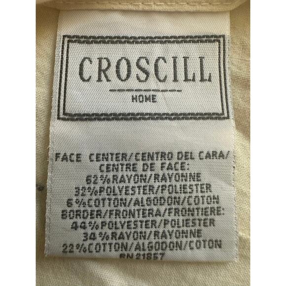 CROSCILL CAITLYN DAMASK pillow sham euro green amethyst 25x26” - Picture 8 of 10